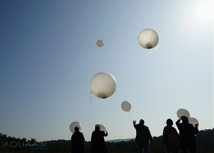 Ballonverstrooiing op de Brunsummerheide Limburg